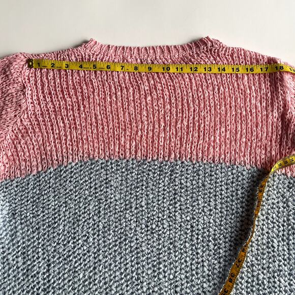 SANDRO Paris Obeline Color Block Openwork Sweater Size 3 (Large) - Picture 16 of 16